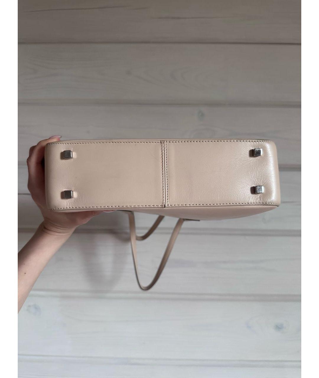 BALLY Бежевая кожаная сумка тоут, фото 4