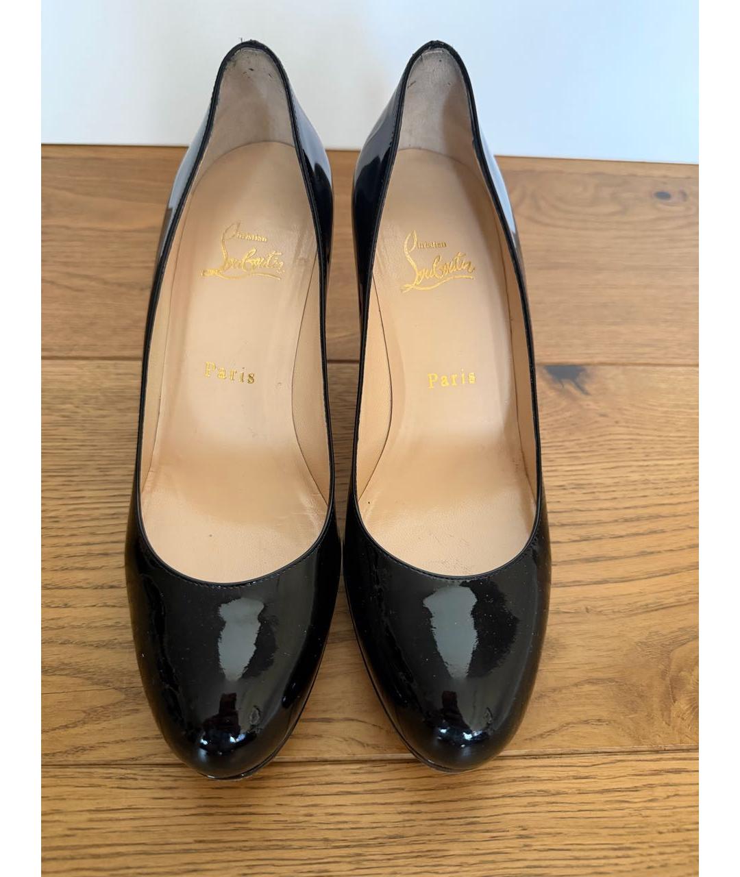 CHRISTIAN LOUBOUTIN Черные туфли из лакированной кожи, фото 2