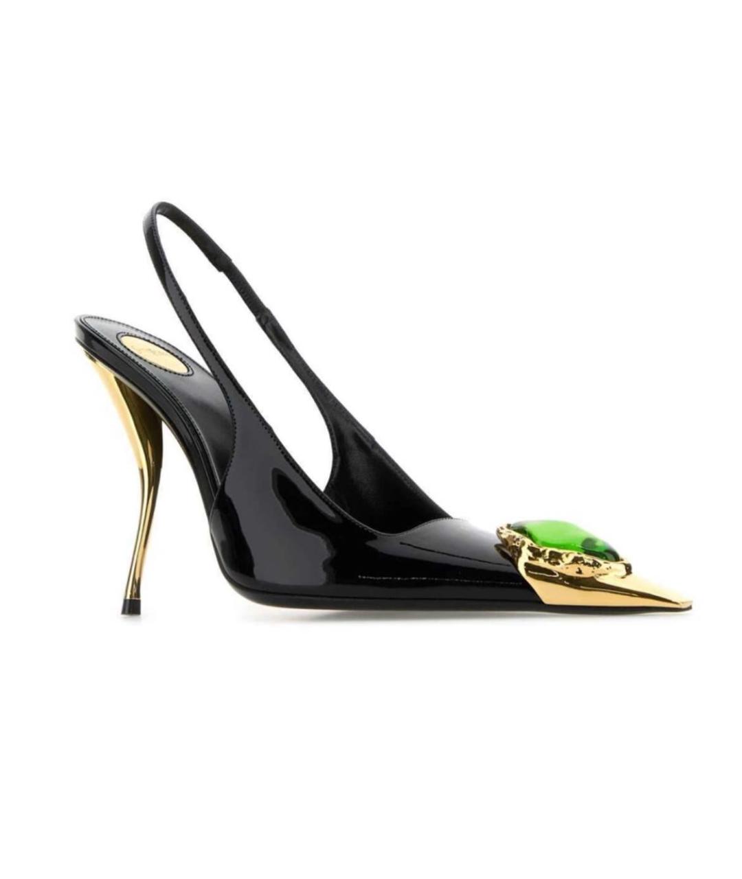 SAINT LAURENT Черные туфли из лакированной кожи, фото 6