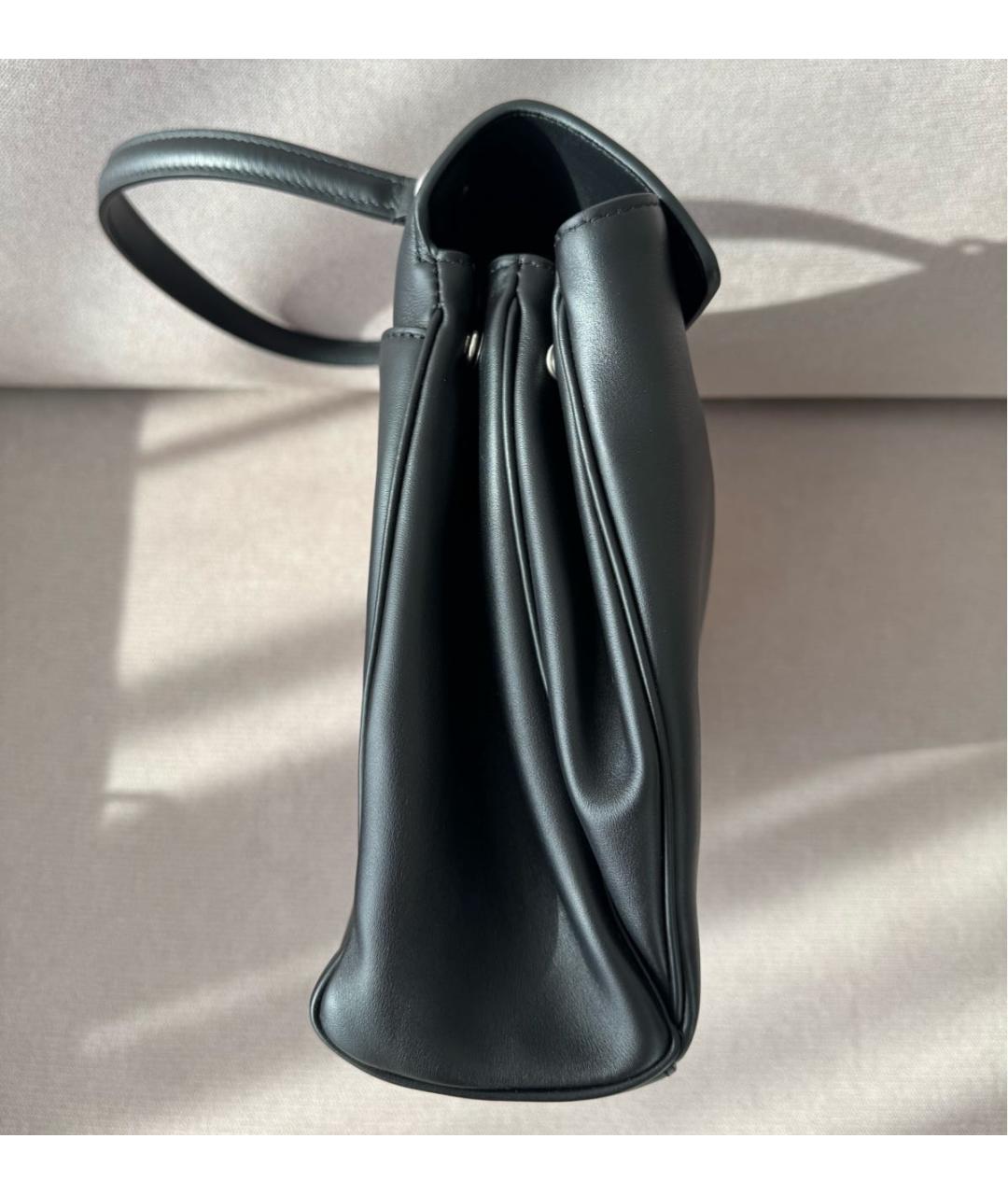 BALENCIAGA Черная кожаная сумка через плечо, фото 5
