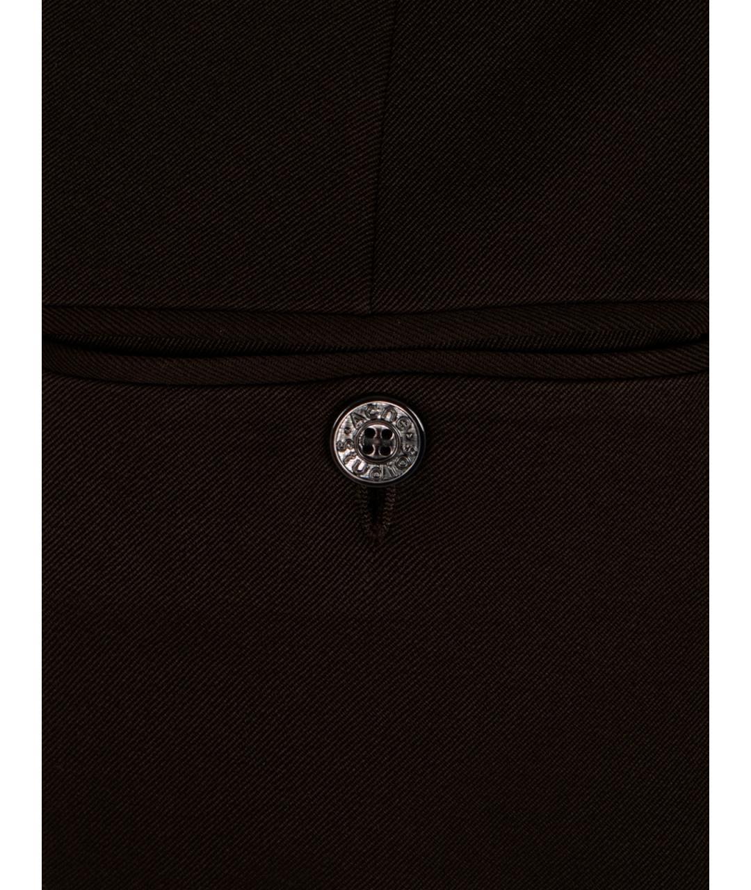 ACNE STUDIOS Коричневые хлопковые прямые джинсы, фото 3