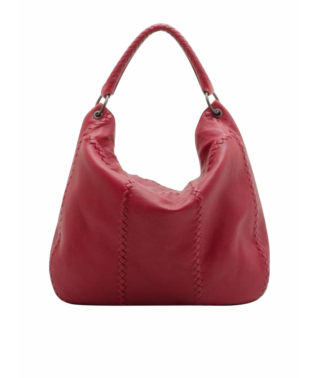 BOTTEGA VENETA Красная кожаная сумка тоут, фото 1