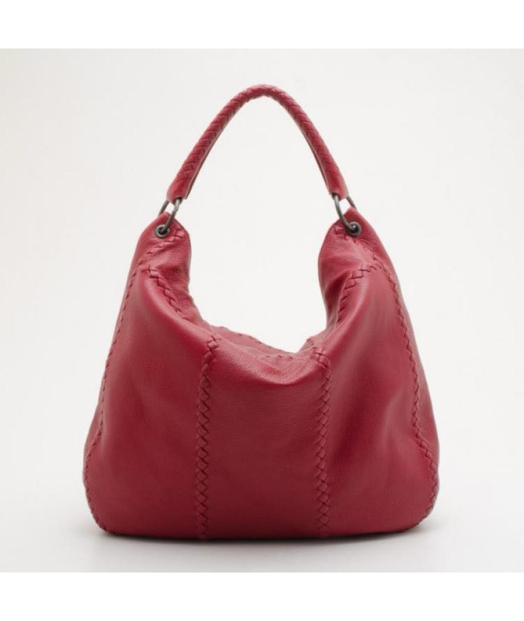 BOTTEGA VENETA Красная кожаная сумка тоут, фото 5