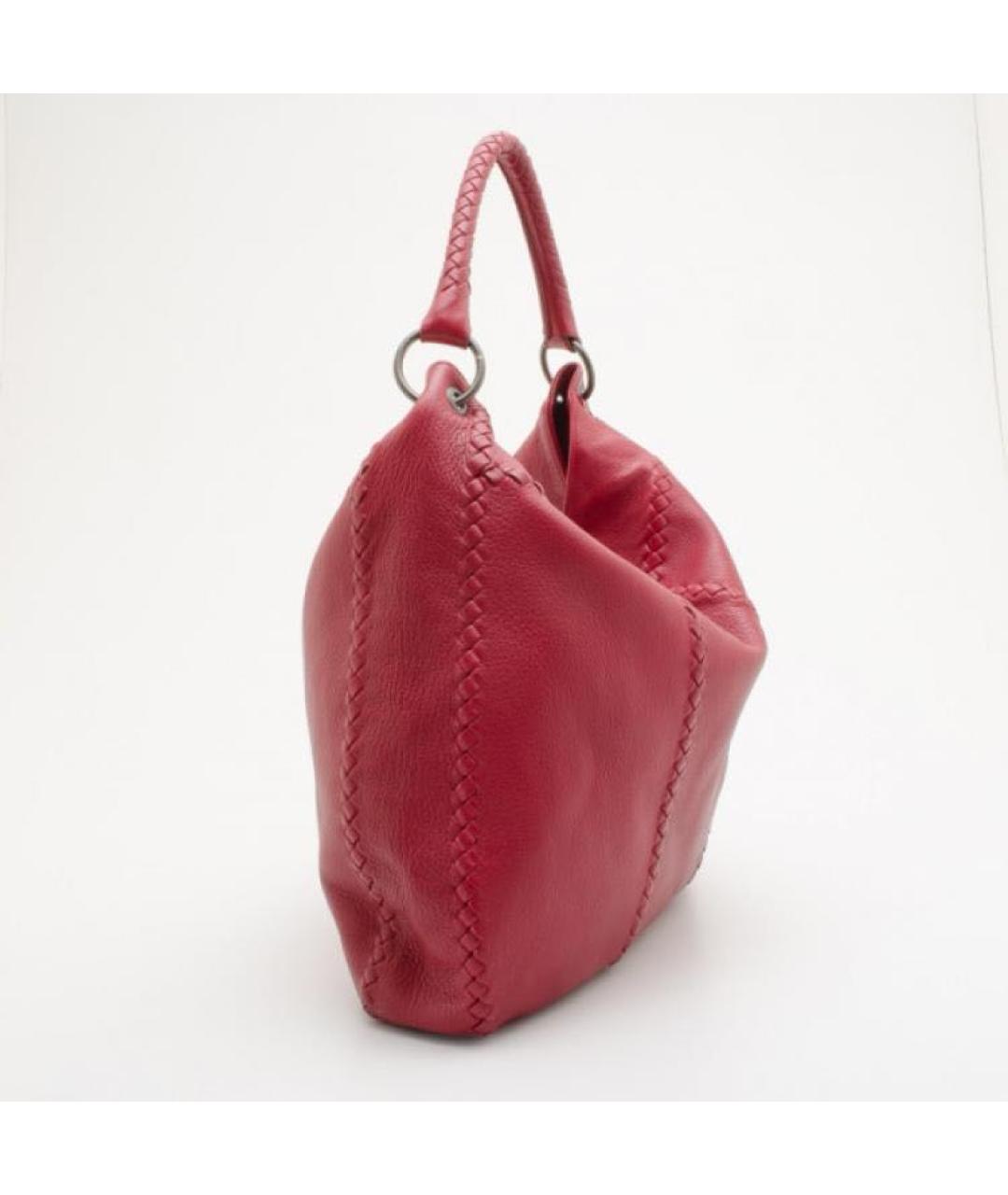 BOTTEGA VENETA Красная кожаная сумка тоут, фото 2