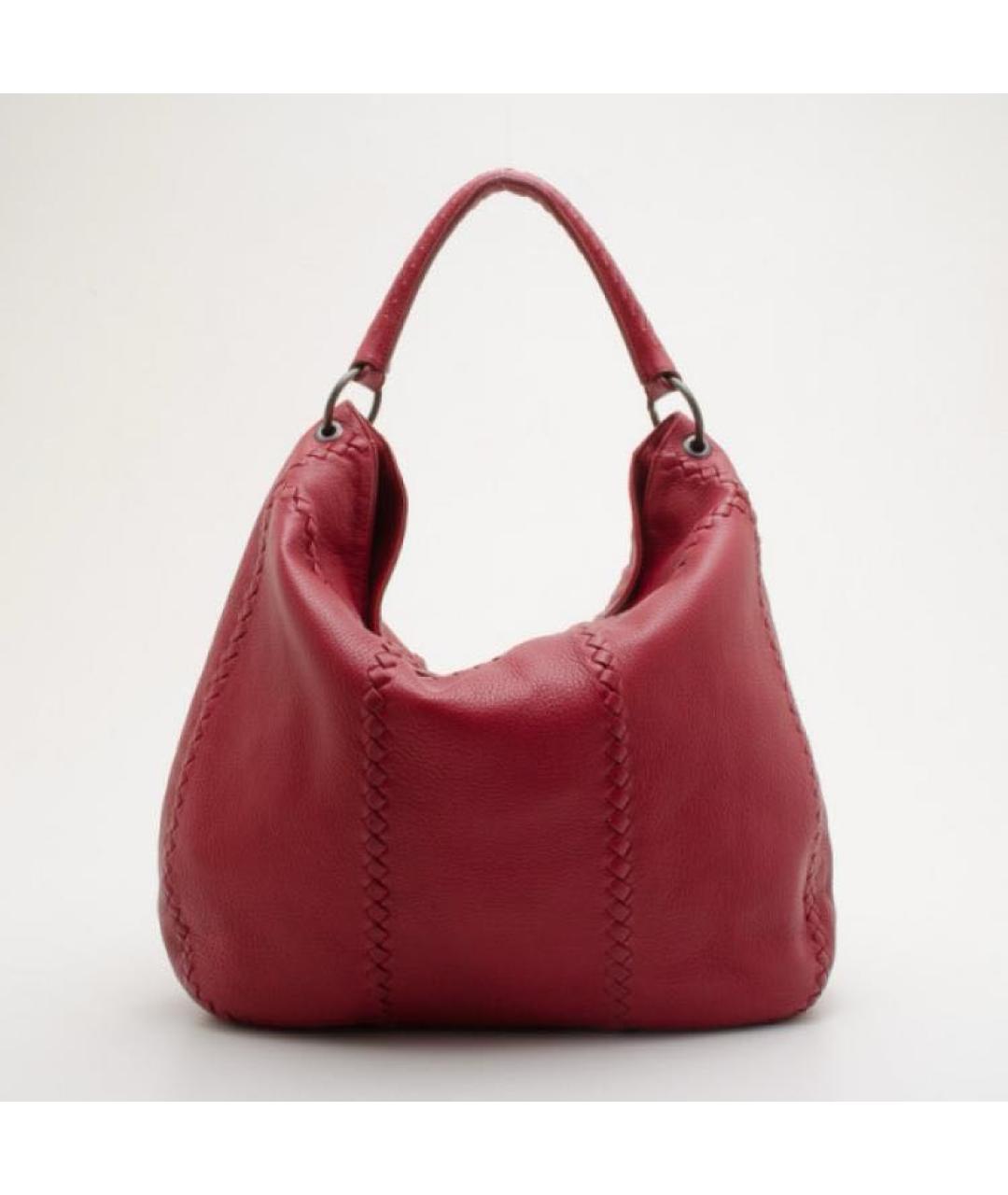 BOTTEGA VENETA Красная кожаная сумка тоут, фото 3