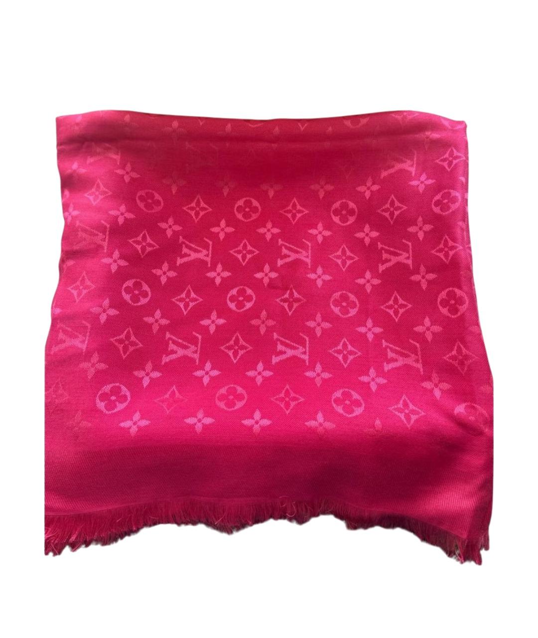 LOUIS VUITTON Фуксия шелковый платок, фото 1