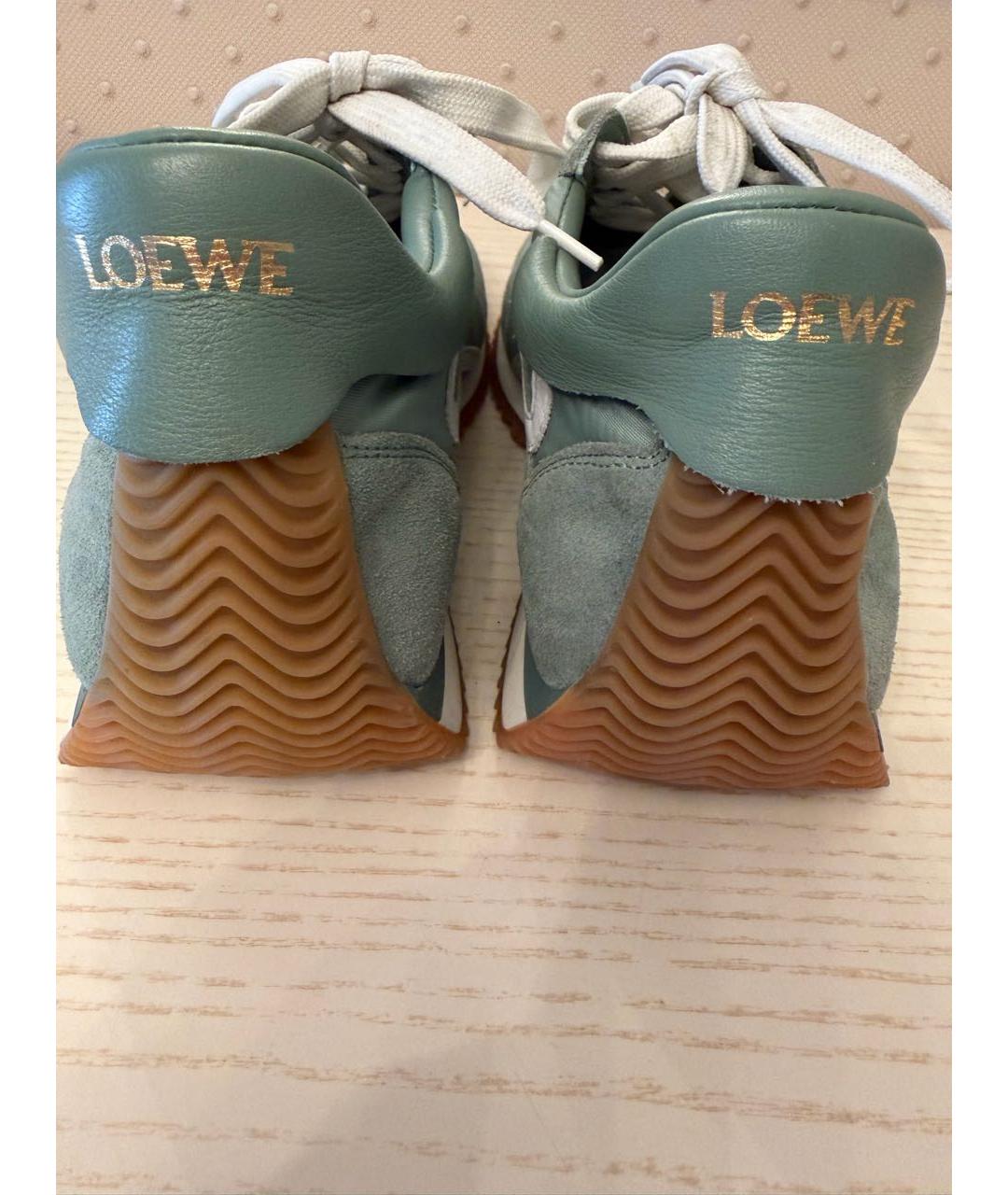 LOEWE Зеленые кроссовки, фото 4
