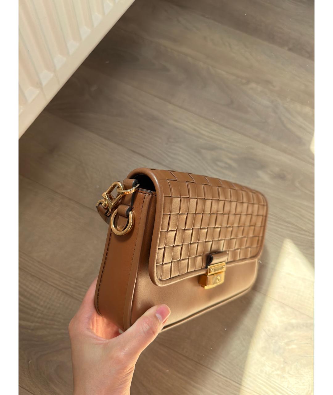 MICHAEL KORS Горчичная кожаная сумка через плечо, фото 2