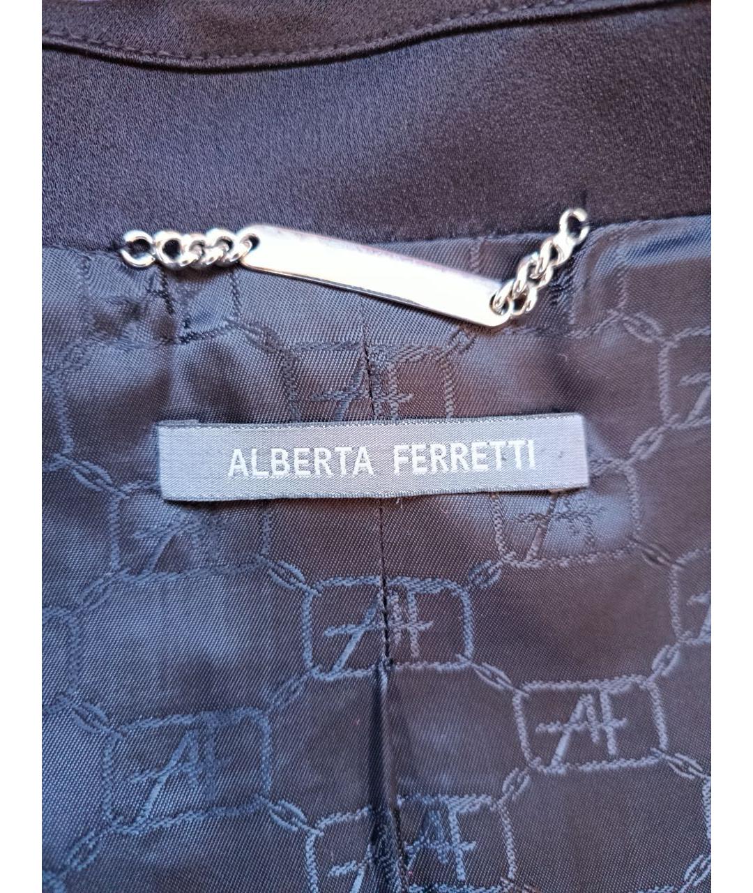 ALBERTA FERRETTI Черный ацетатный жакет/пиджак, фото 5