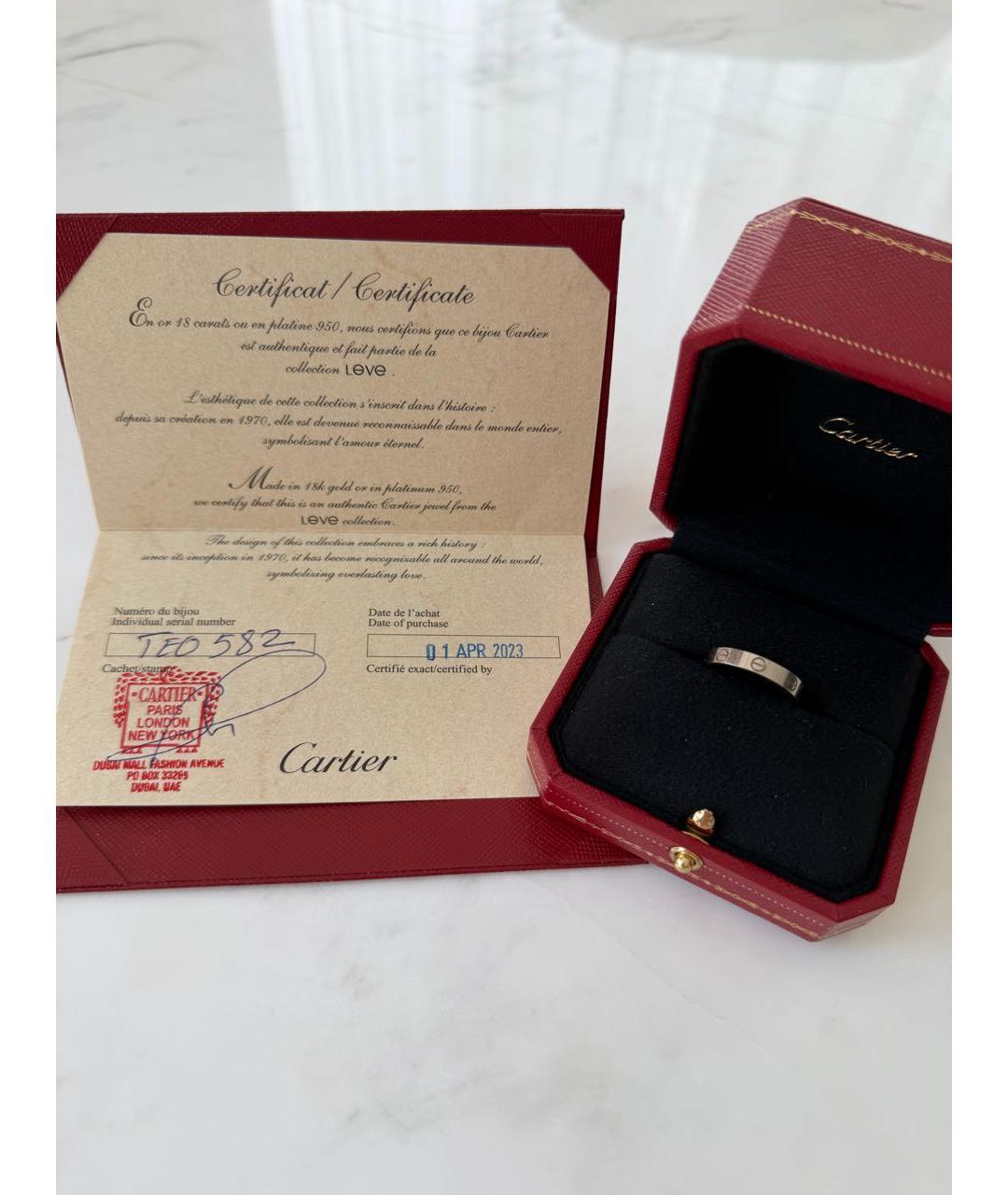 CARTIER Серебряное кольцо из белого золота, фото 4