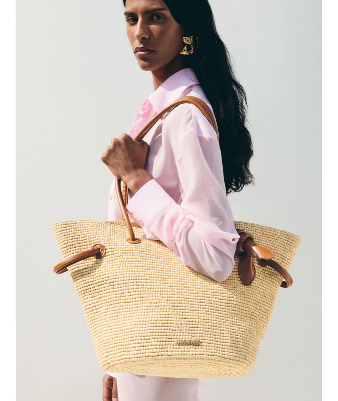 JACQUEMUS Бежевая пляжная сумка, фото 2
