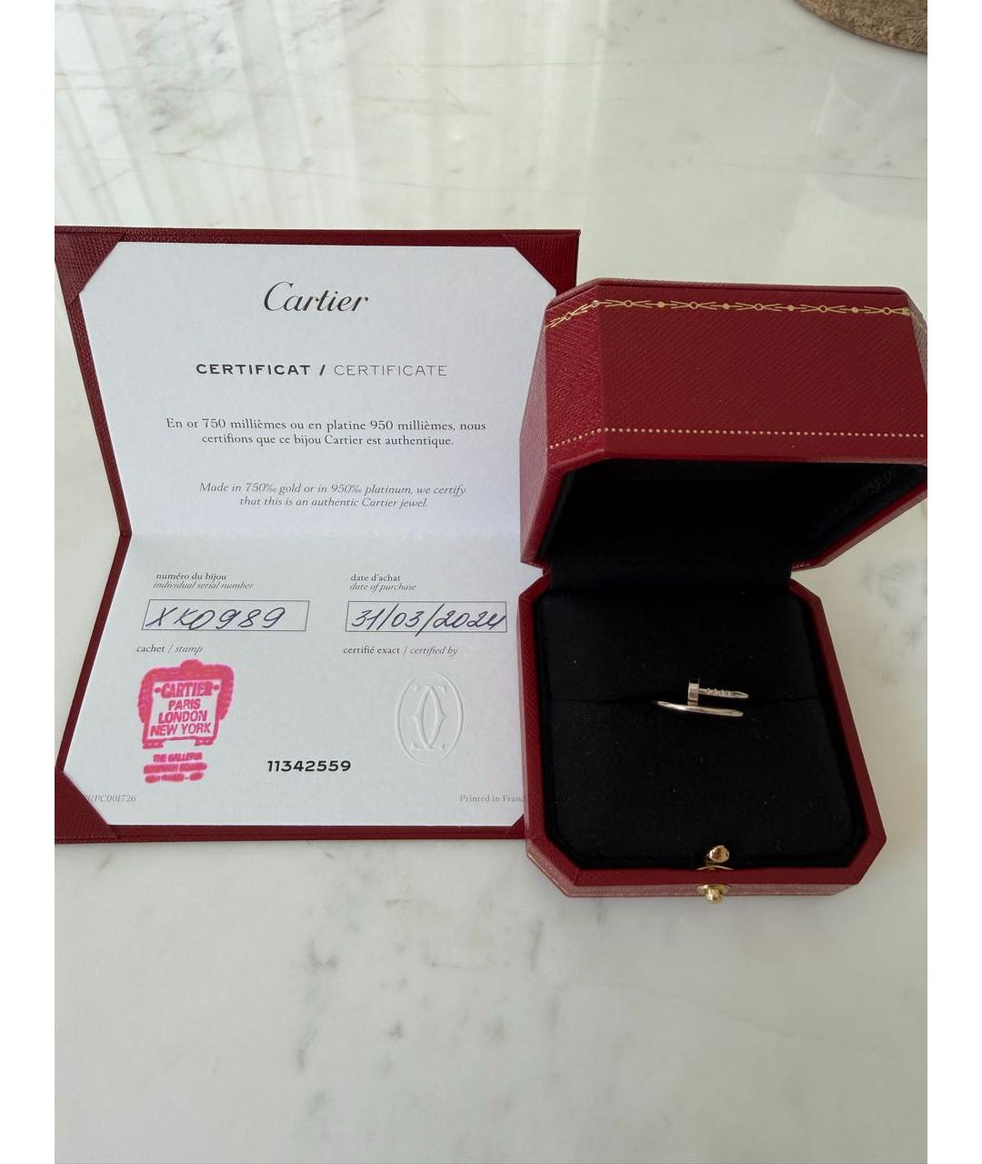 CARTIER Серебряное кольцо из белого золота, фото 4