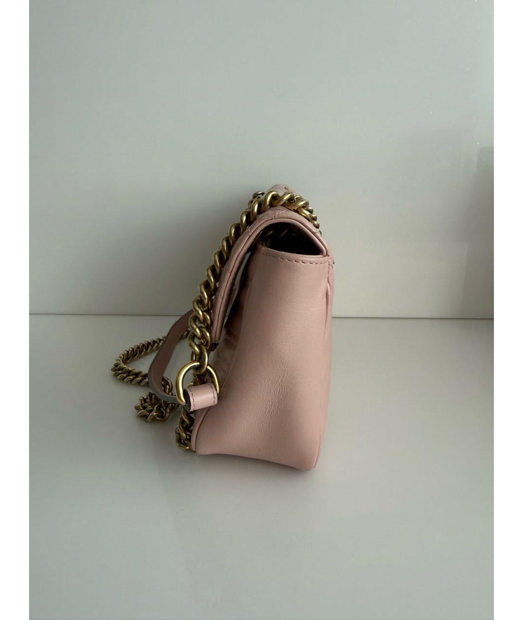 GUCCI Розовая кожаная сумка через плечо, фото 2