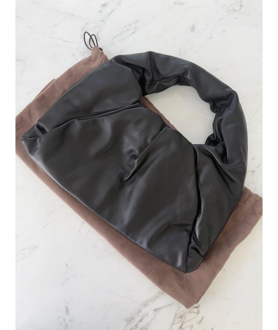 BOTTEGA VENETA Черная кожаная сумка с короткими ручками, фото 2
