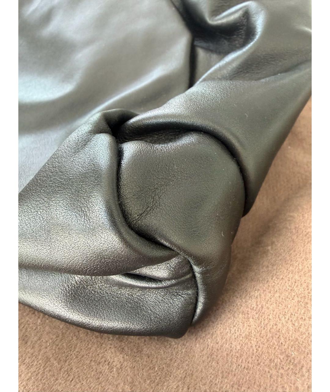 BOTTEGA VENETA Черная кожаная сумка с короткими ручками, фото 4