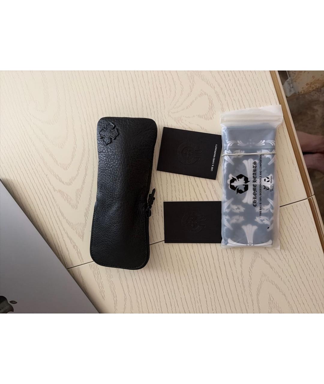 CHROME HEARTS Черные металлические солнцезащитные очки, фото 4