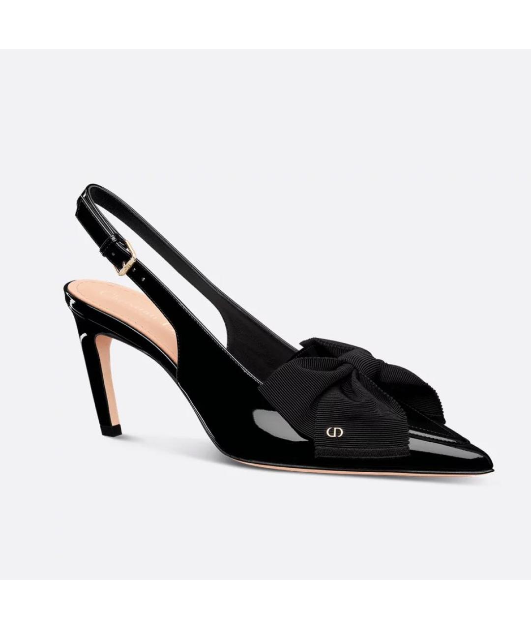 CHRISTIAN DIOR Черные туфли из лакированной кожи, фото 7