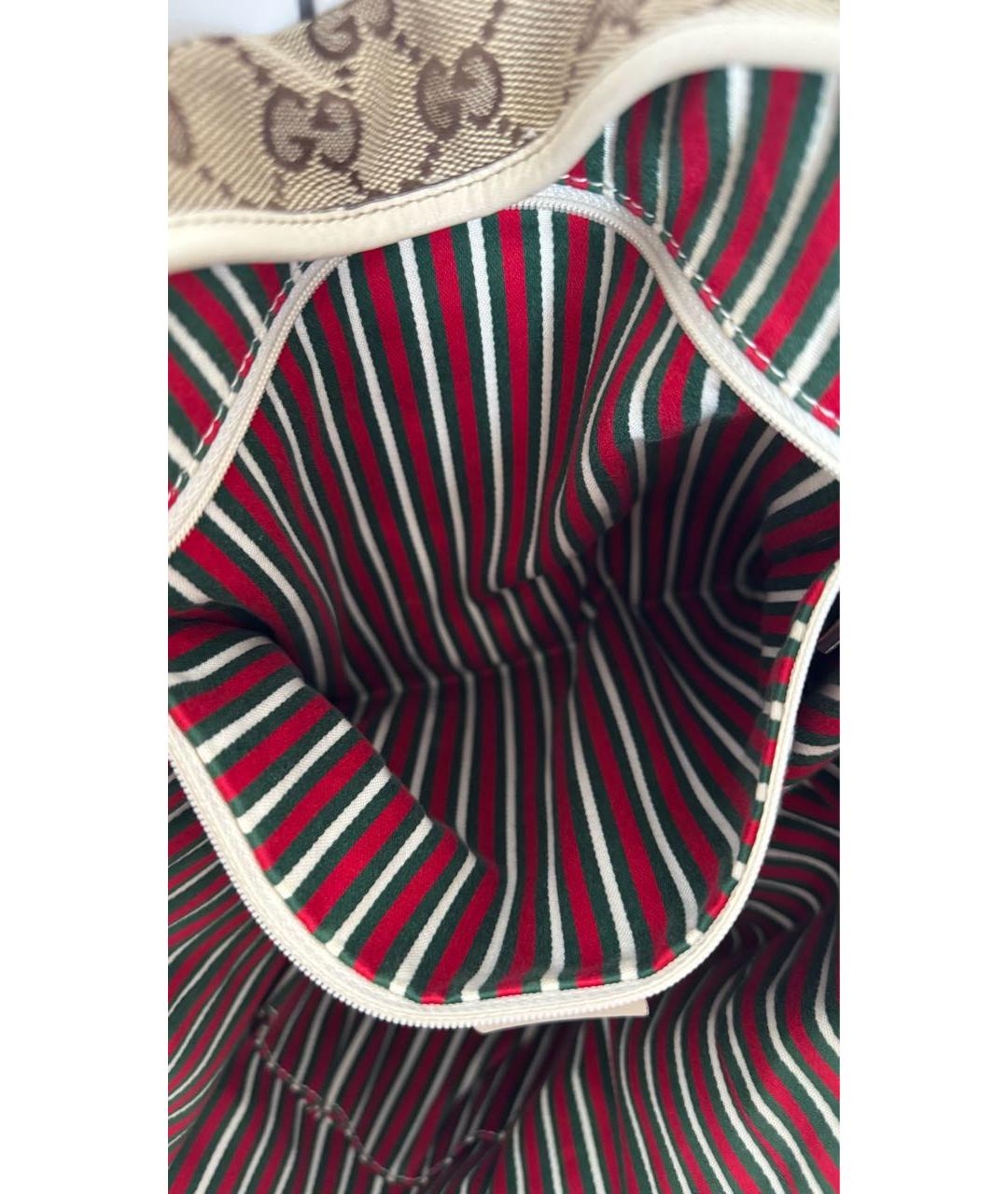 GUCCI Коричневая кожаная сумка тоут, фото 6
