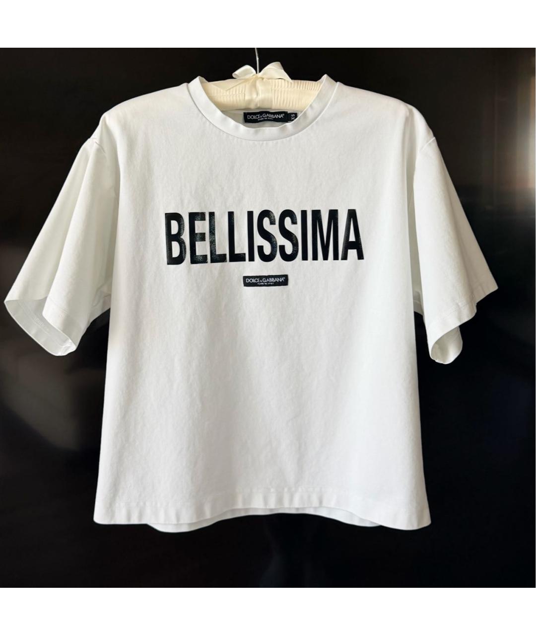 DOLCE&GABBANA Белая хлопковая футболка, фото 6