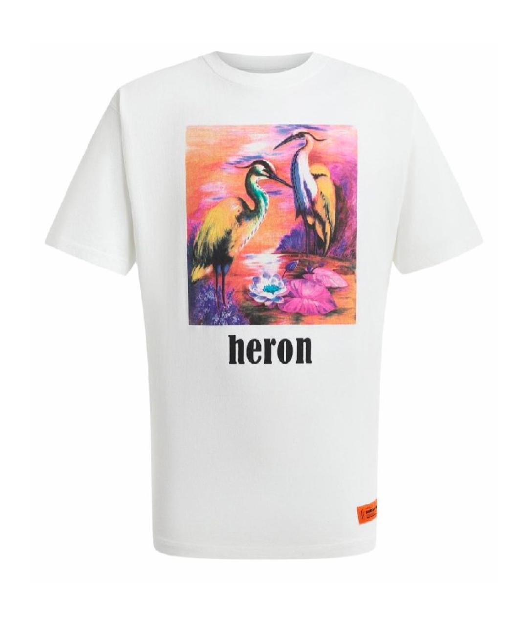 HERON PRESTON Белая хлопковая футболка, фото 10