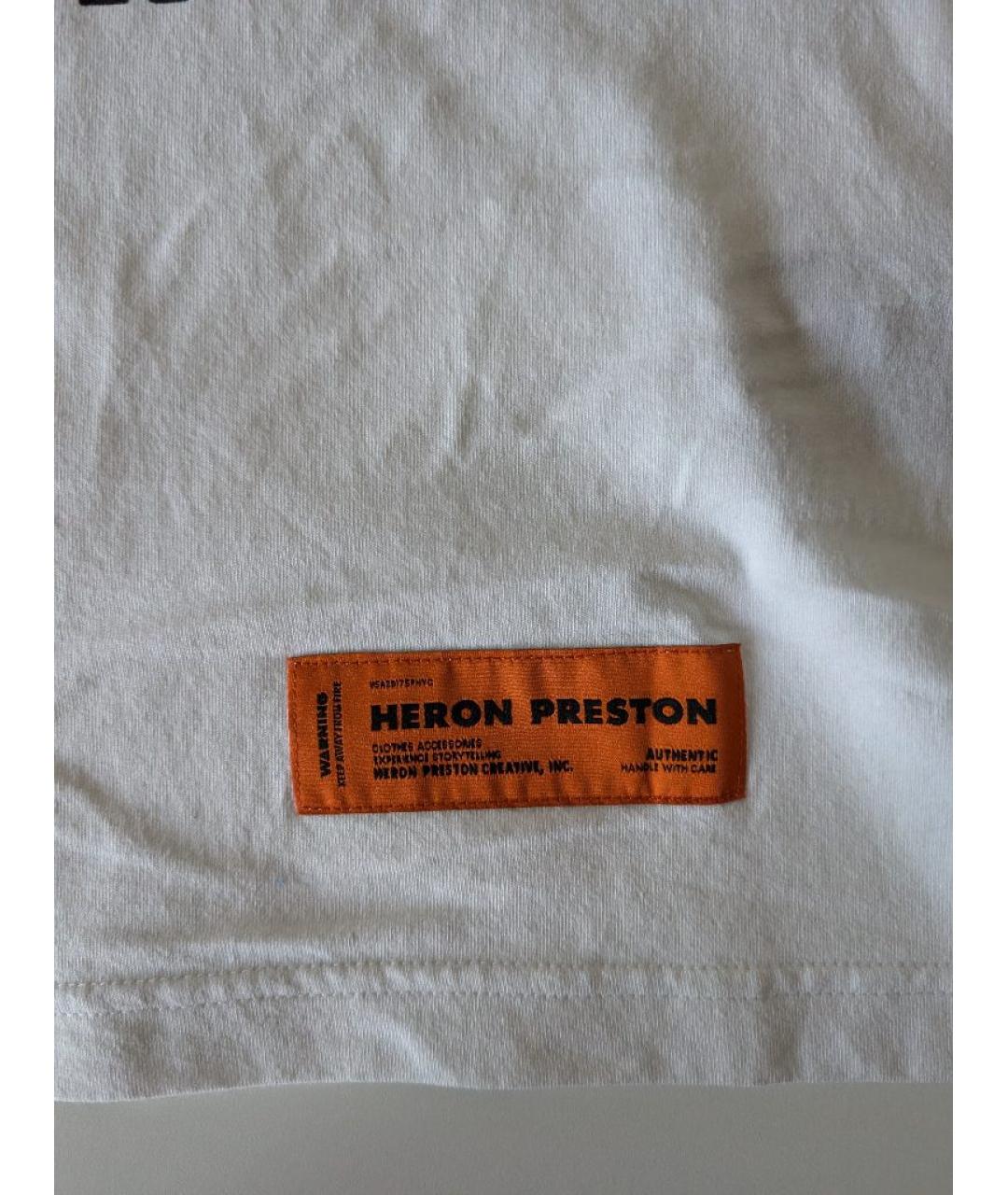 HERON PRESTON Белая хлопковая футболка, фото 8
