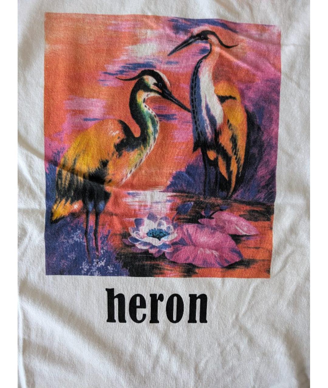 HERON PRESTON Белая хлопковая футболка, фото 4