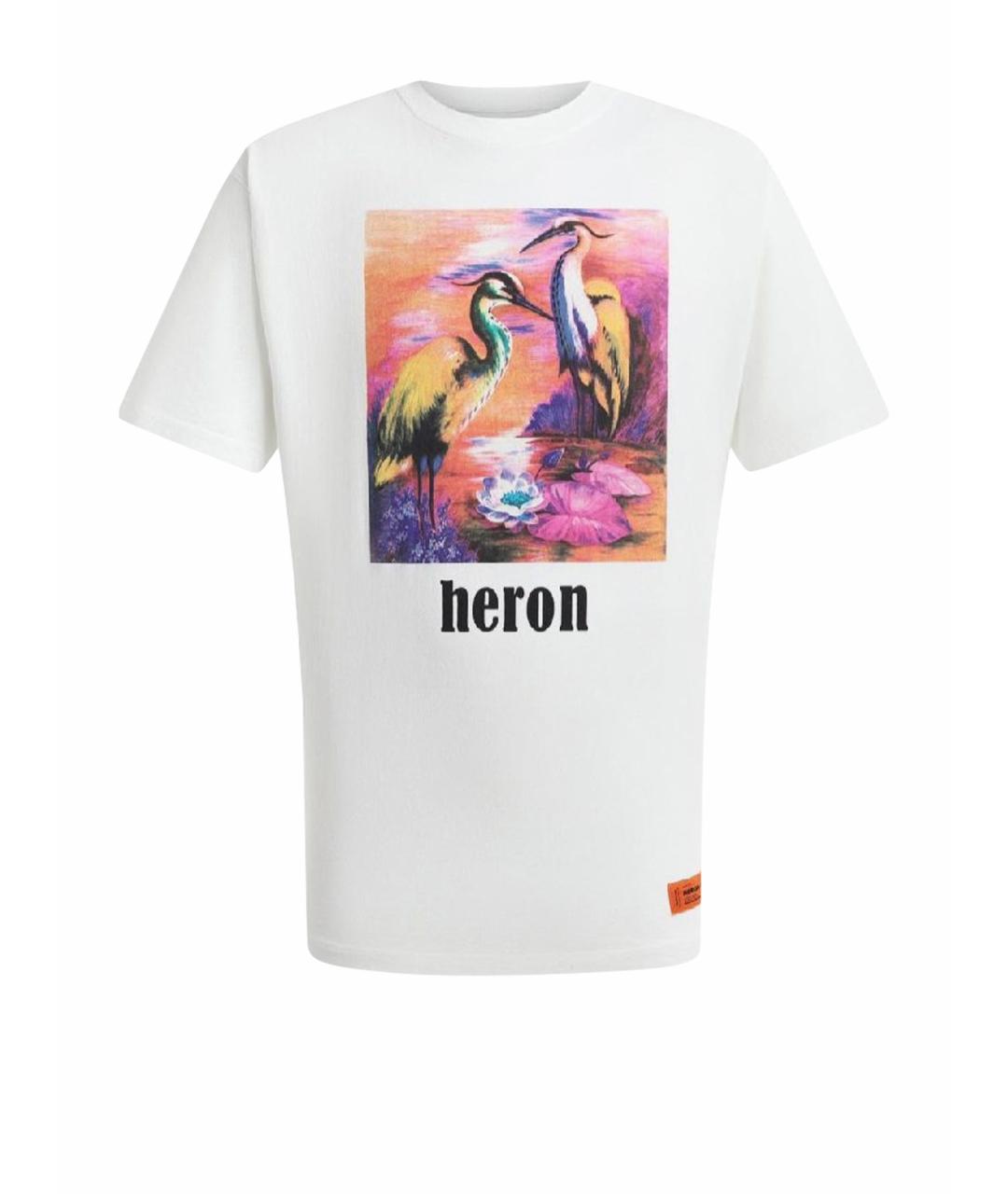 HERON PRESTON Белая хлопковая футболка, фото 1