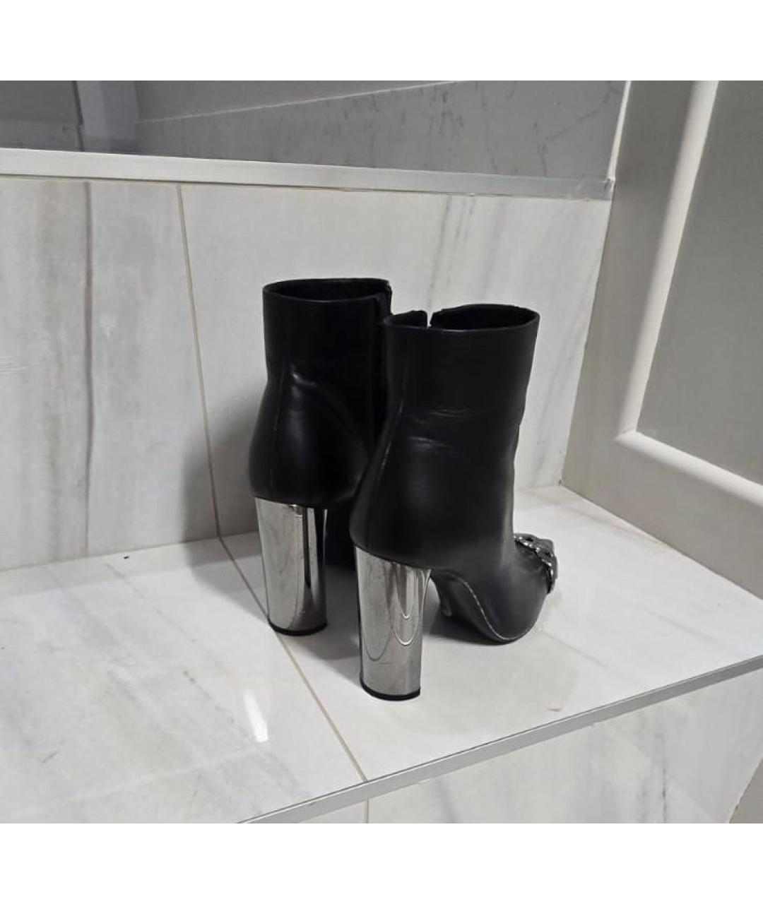 CASADEI Черные кожаные ботильоны, фото 4