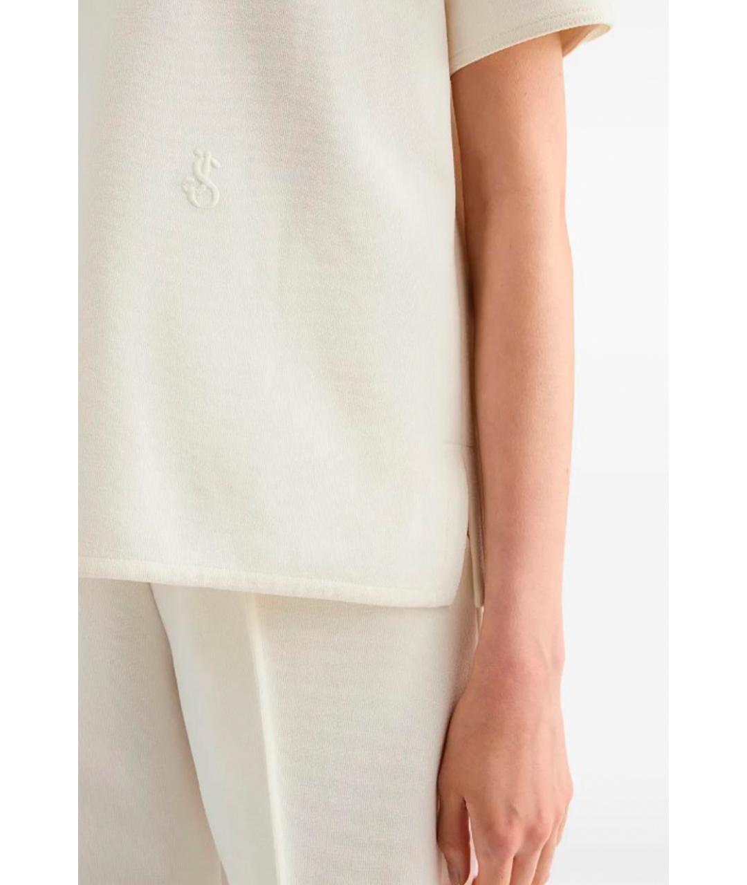 JIL SANDER Белая футболка, фото 3