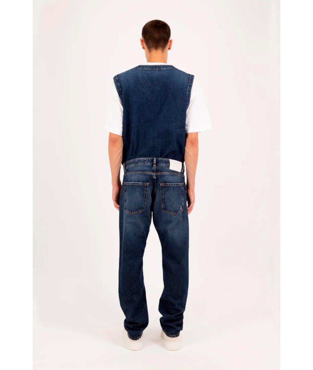 ICON DENIM Темно-синие хлопковые прямые джинсы, фото 2