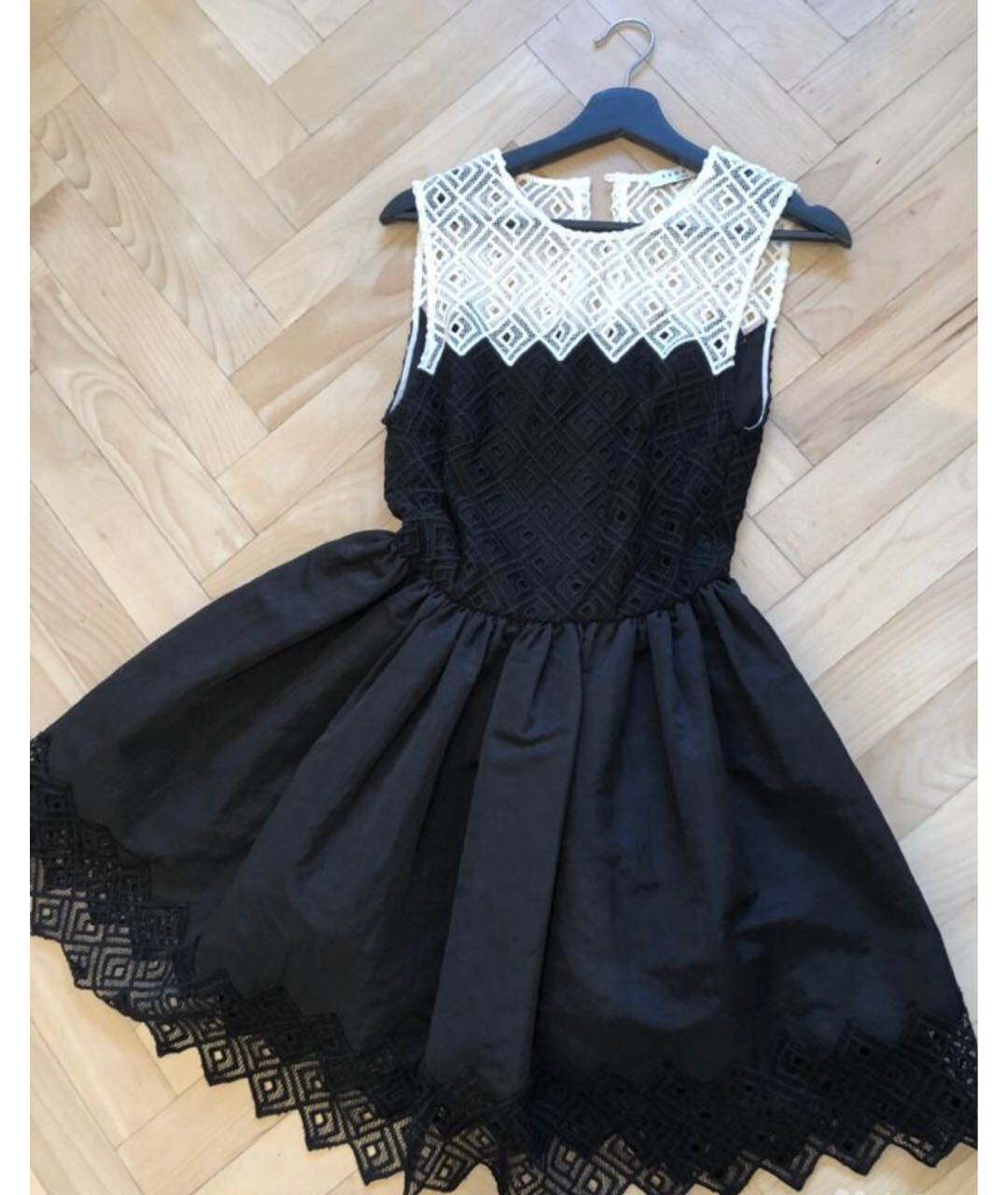 SANDRO Черное сетчатое коктейльное платье, фото 5
