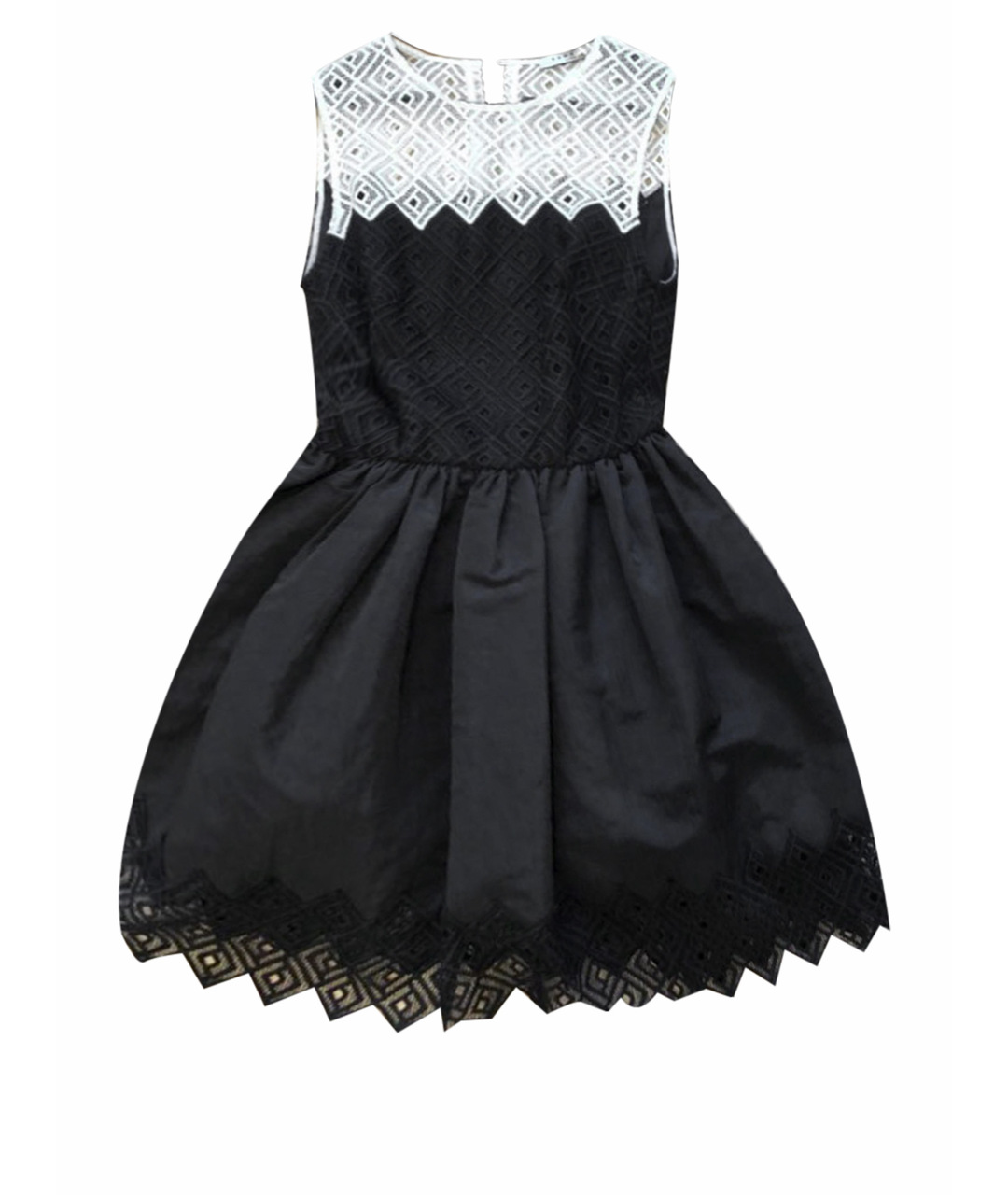 SANDRO Черное сетчатое коктейльное платье, фото 1