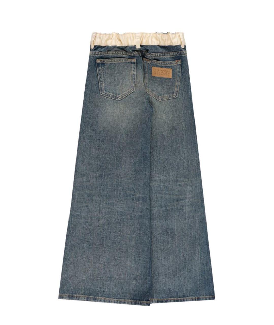 MAISON MARGIELA Синие хлопковые детские джинсы, фото 2