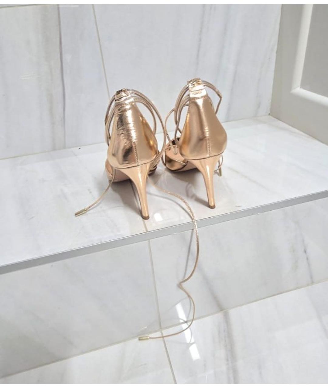 ELISABETTA FRANCHI Золотые туфли из лакированной кожи, фото 4