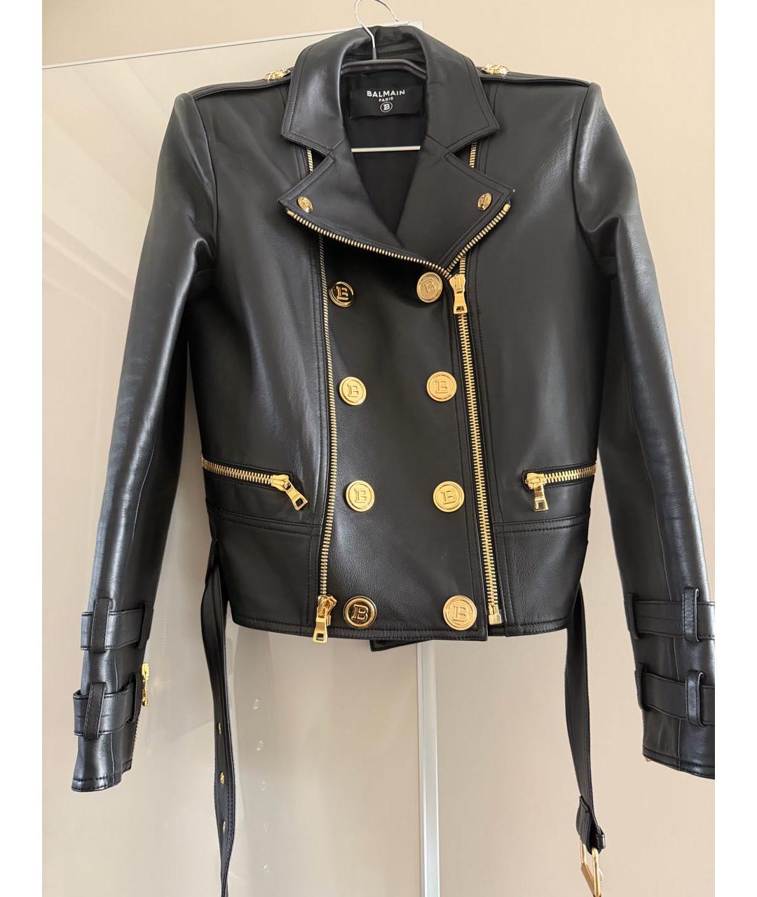 BALMAIN Черная кожаная куртка, фото 7