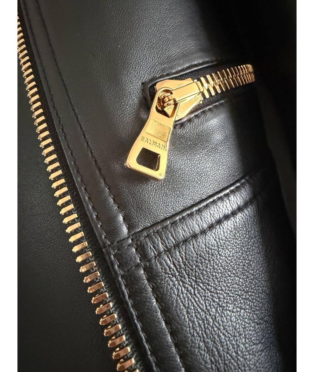 BALMAIN Черная кожаная куртка, фото 6