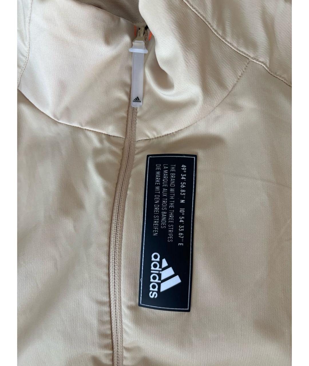 ADIDAS Бежевая сетчатая спортивная куртка, фото 4
