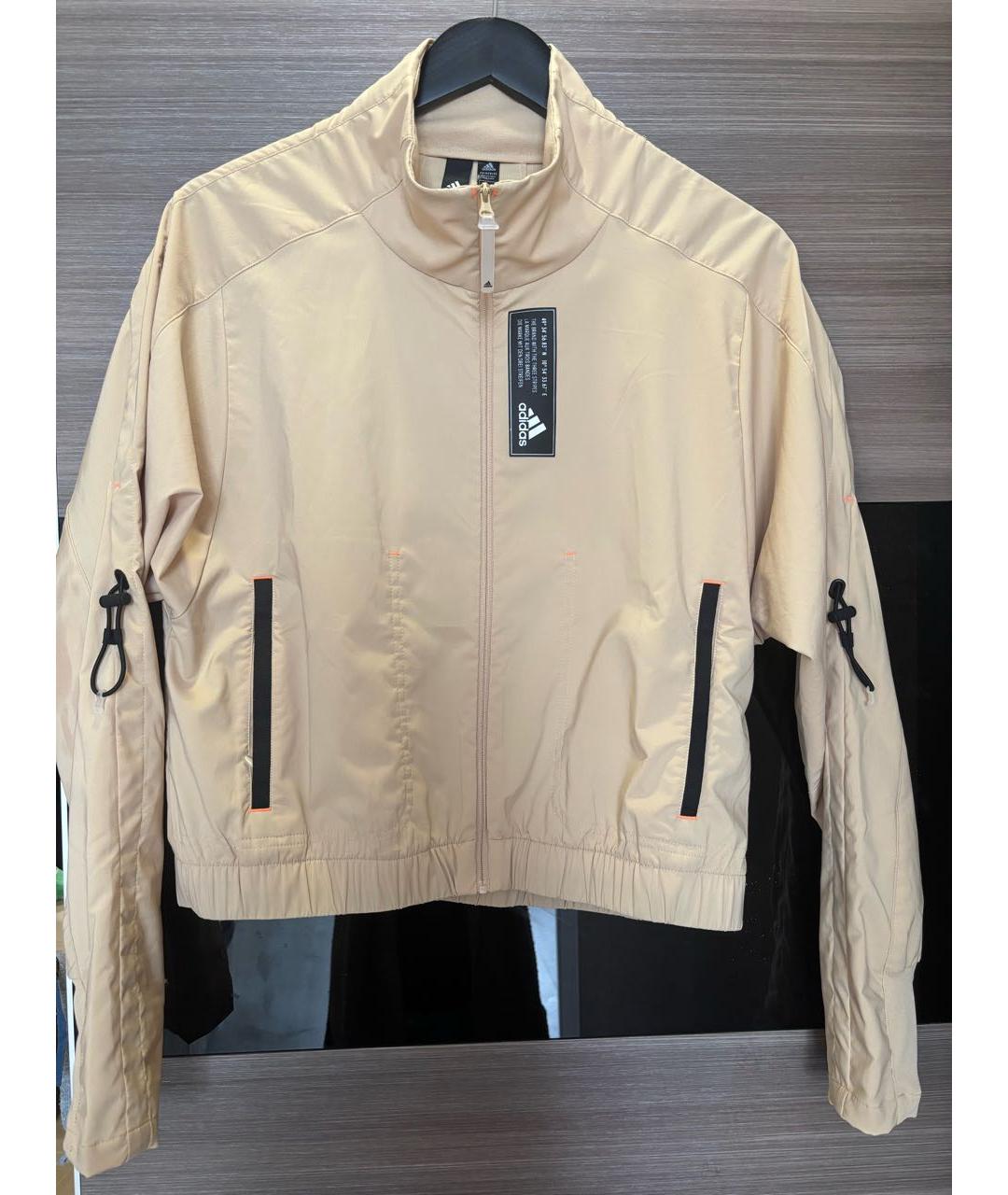 ADIDAS Бежевая сетчатая спортивная куртка, фото 2