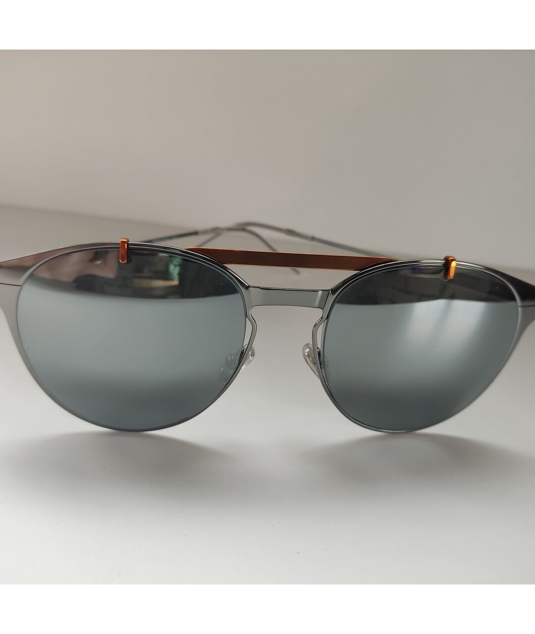 DIOR HOMME Серебряные металлические солнцезащитные очки, фото 5