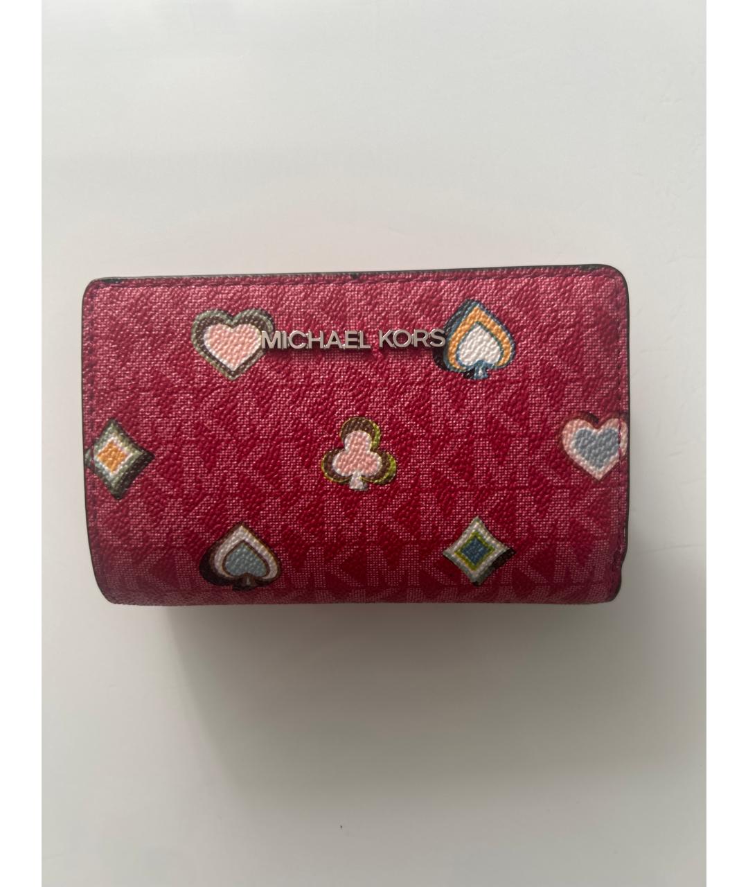 MICHAEL KORS Красный кожаный кошелек, фото 7