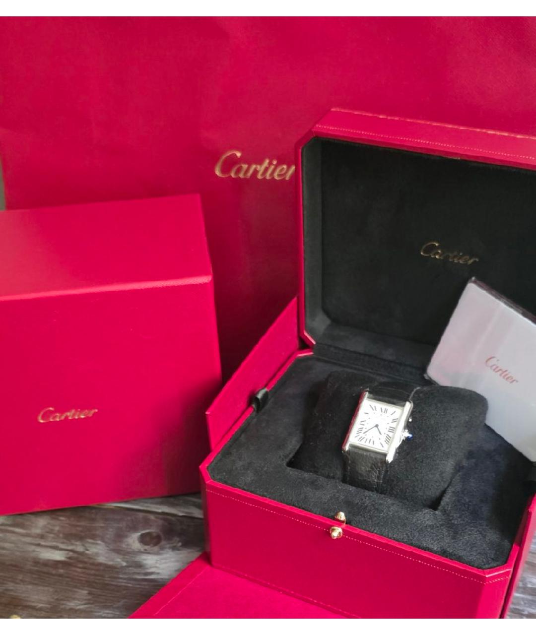 CARTIER Серебряные металлические часы, фото 4