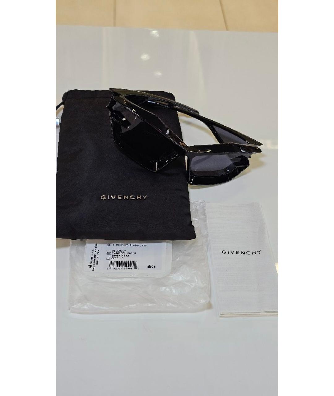 GIVENCHY Черные пластиковые солнцезащитные очки, фото 4