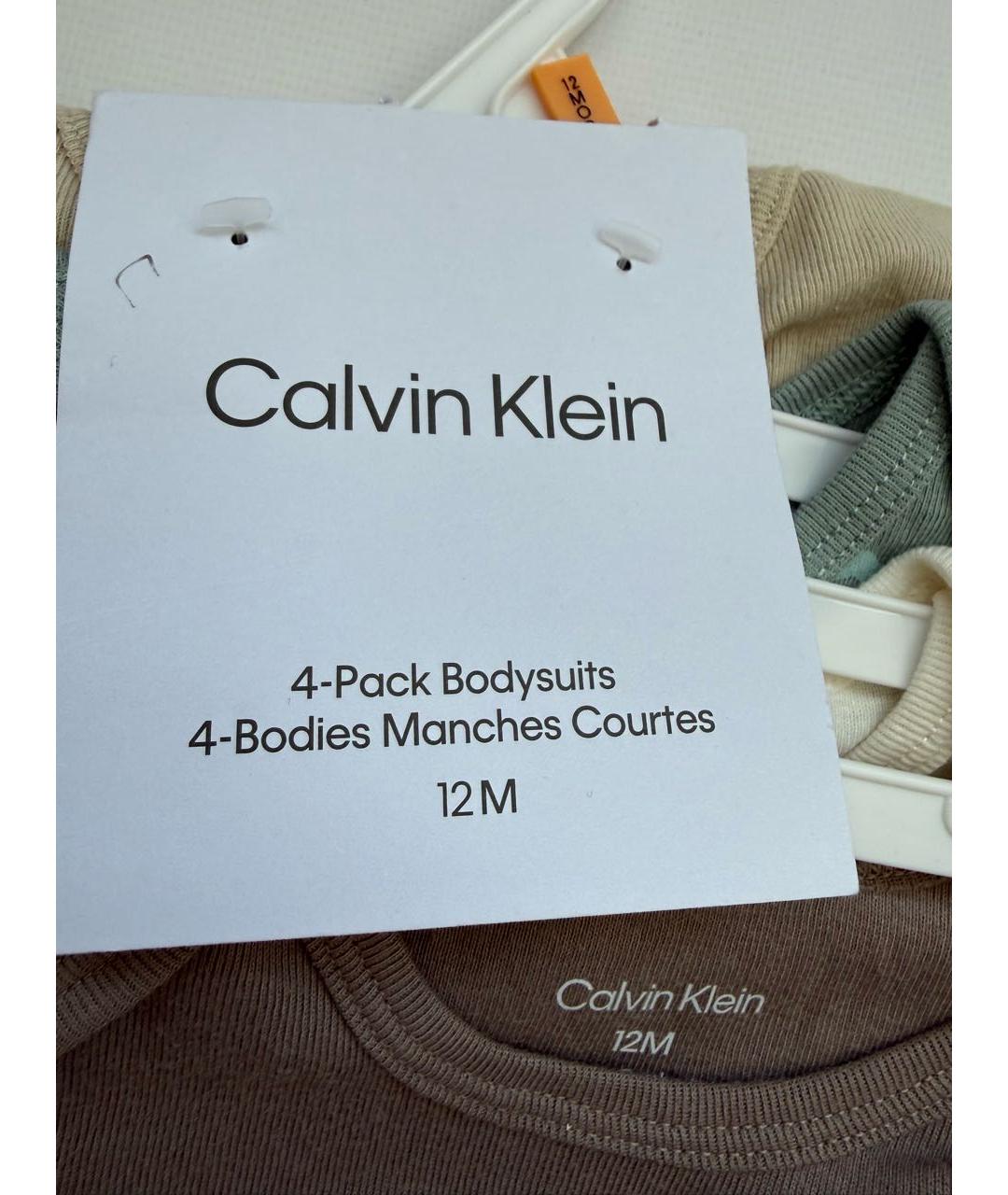 CALVIN KLEIN Мульти хлопковый боди / песочник, фото 3