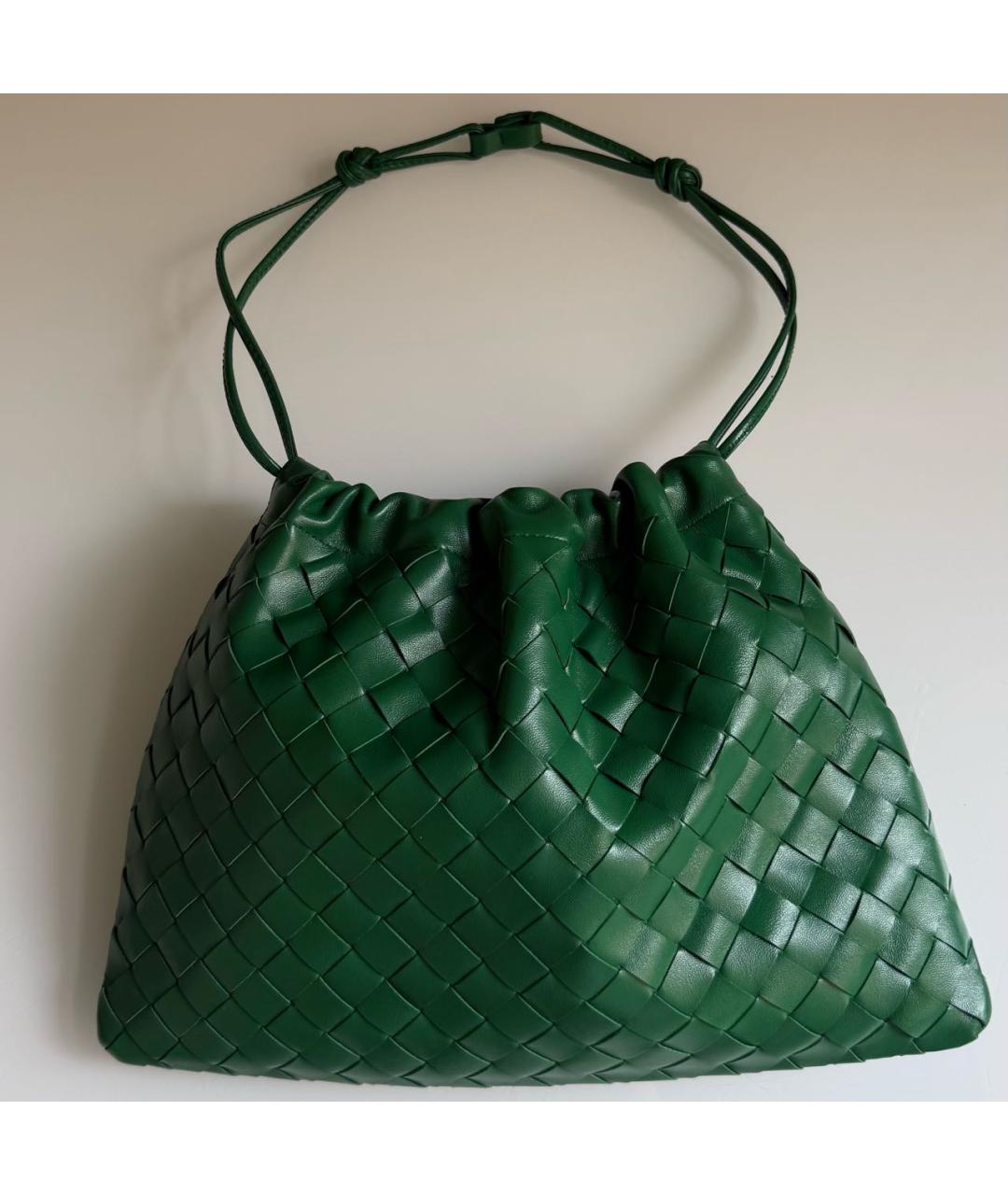 BOTTEGA VENETA Зеленая кожаная сумка через плечо, фото 3