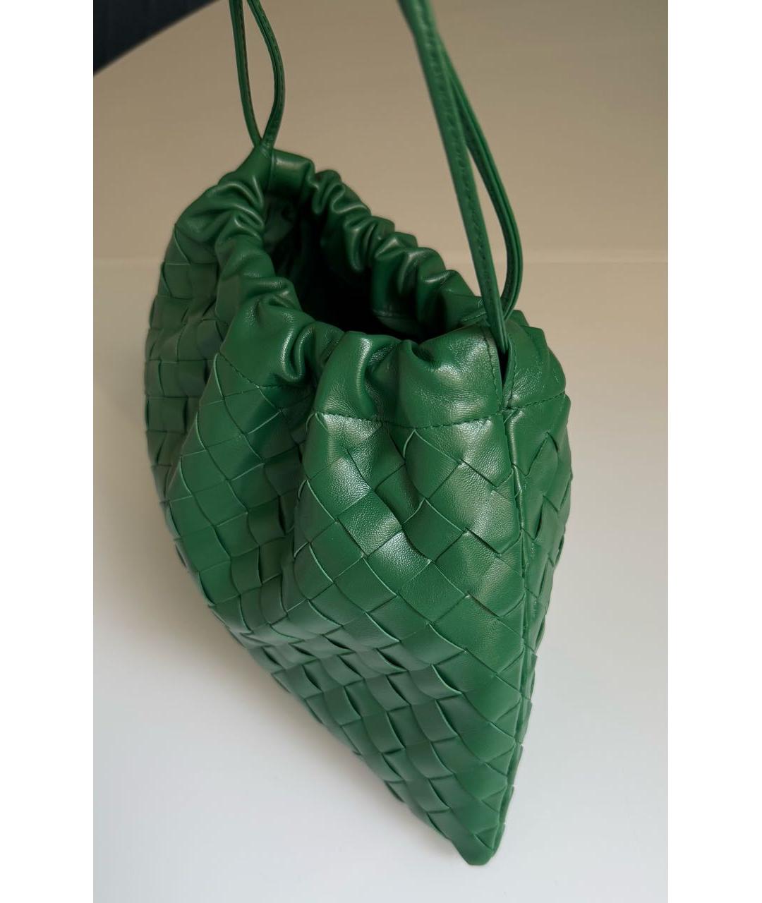 BOTTEGA VENETA Зеленая кожаная сумка через плечо, фото 2