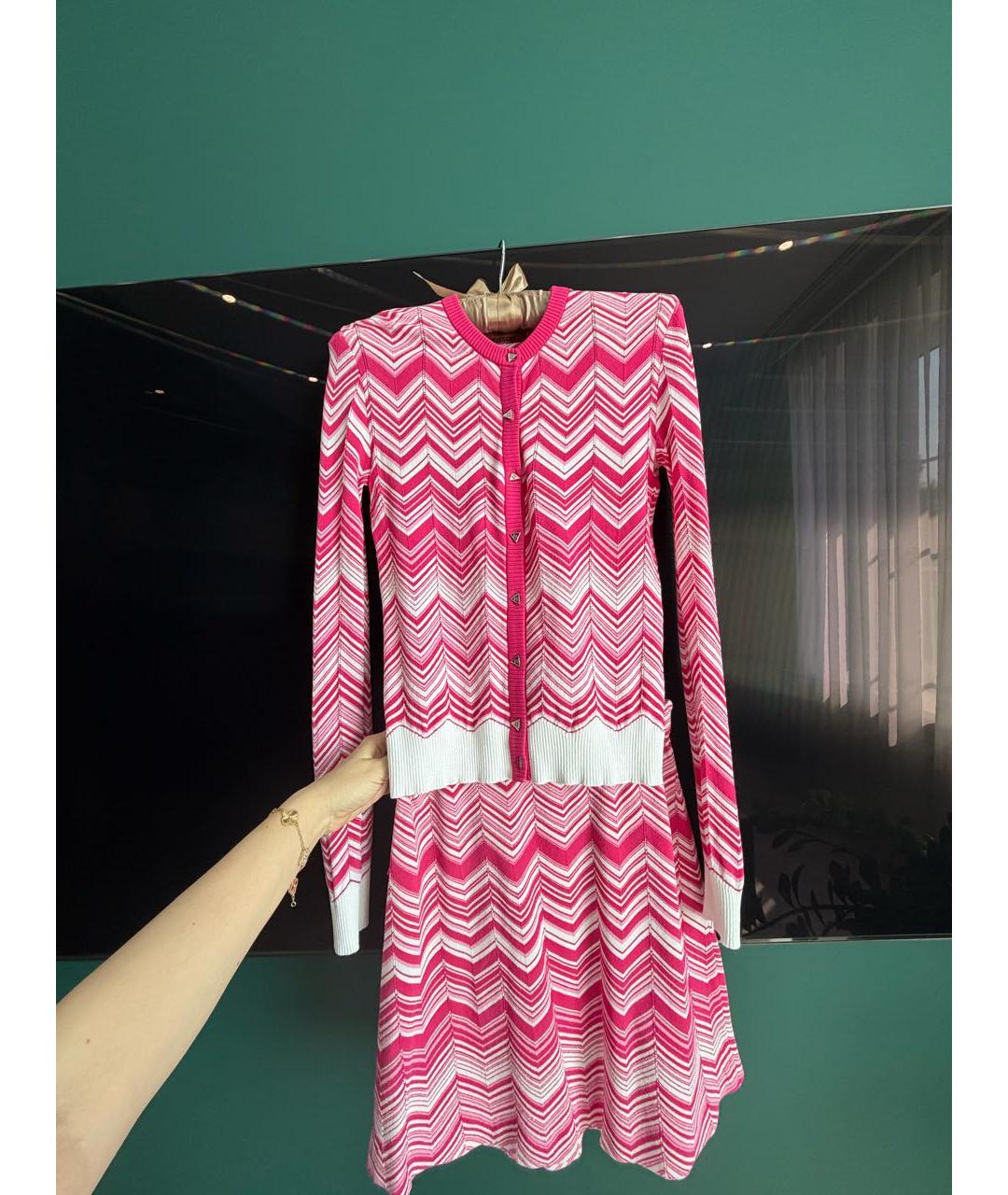 MISSONI Розовый вискозный костюм с юбками, фото 4