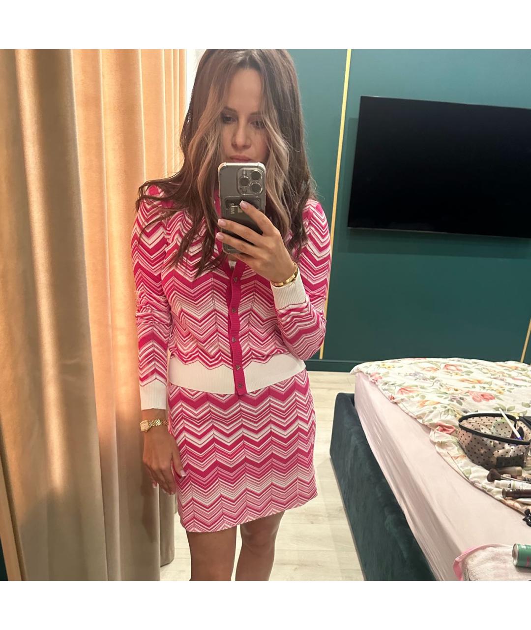 MISSONI Розовый вискозный костюм с юбками, фото 7