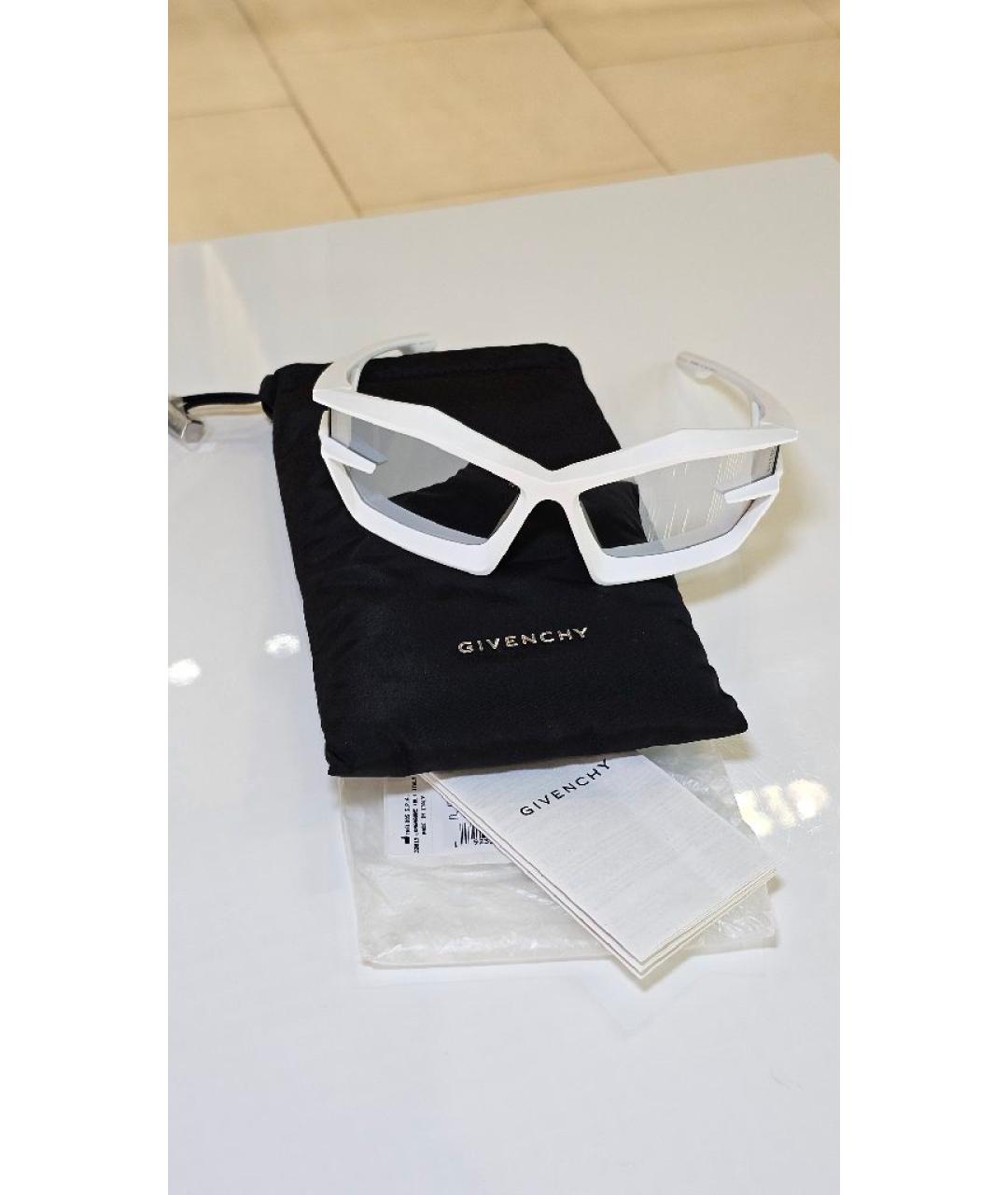 GIVENCHY Белые пластиковые солнцезащитные очки, фото 4
