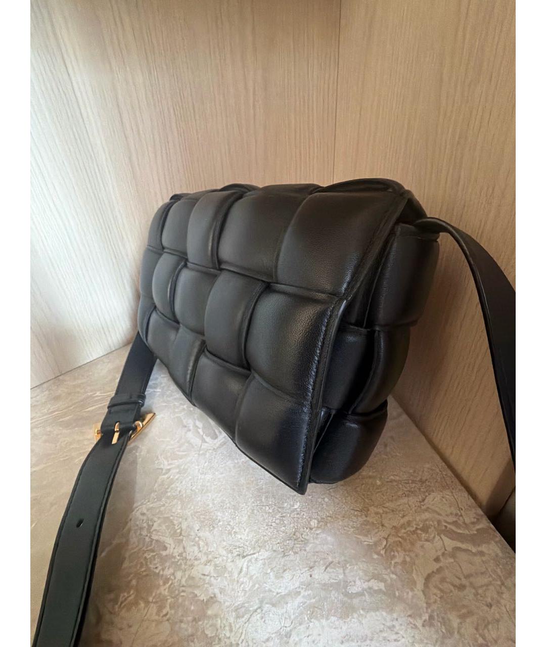 BOTTEGA VENETA Черная кожаная сумка через плечо, фото 2