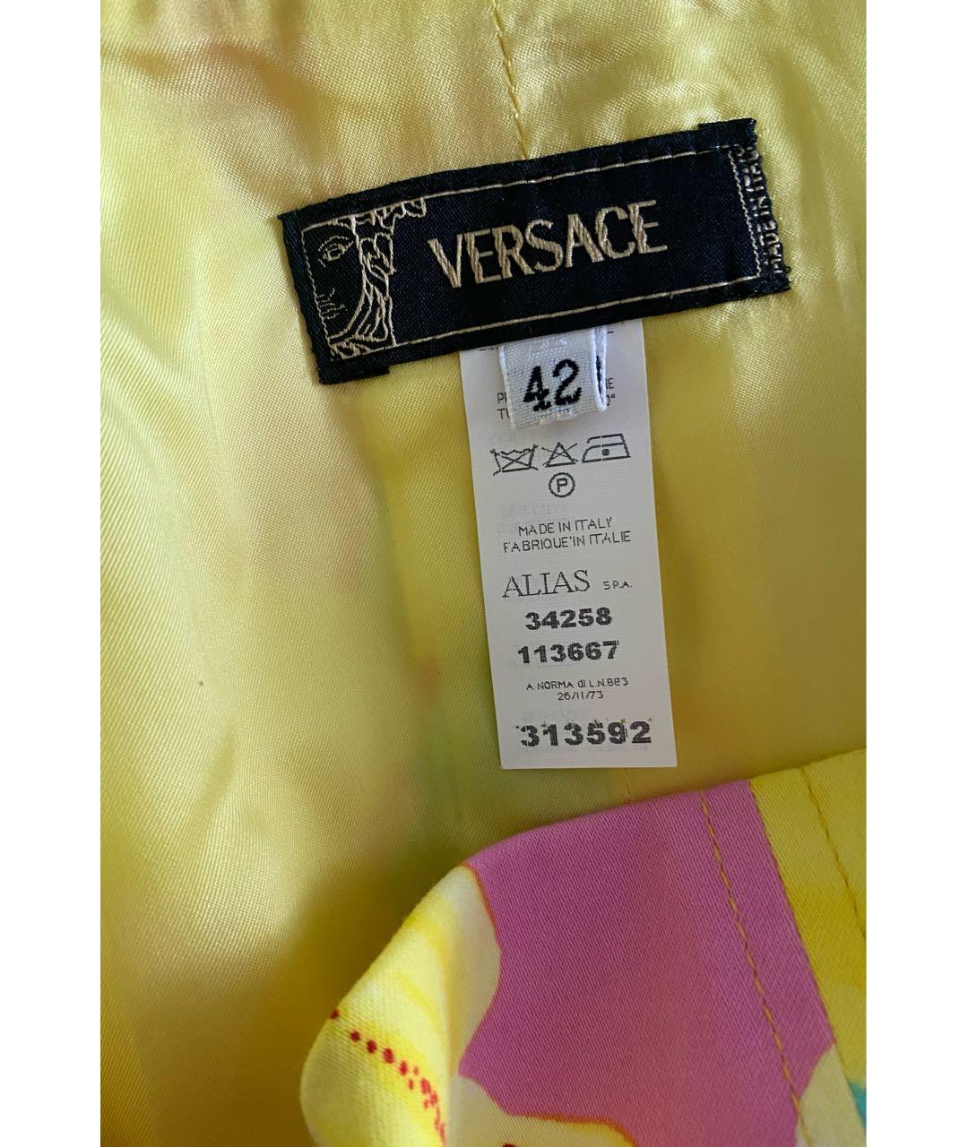 VERSACE Мульти хлопко-эластановый костюм с юбками, фото 4